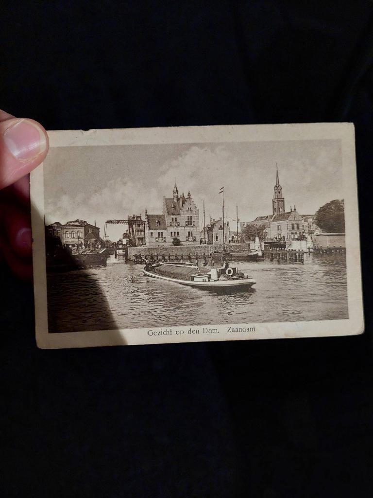 kaart Gezicht op den Dam Zaandam 1920, Ophalen of Verzenden, Voor 1920, Gelopen, Noord-Holland