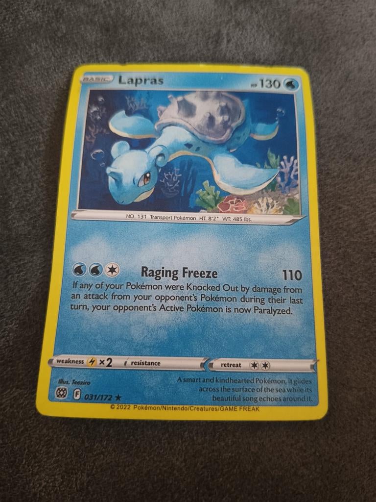 Pokemon Kaart - Lapras, Ophalen of Verzenden, Gebruikt, Losse kaart