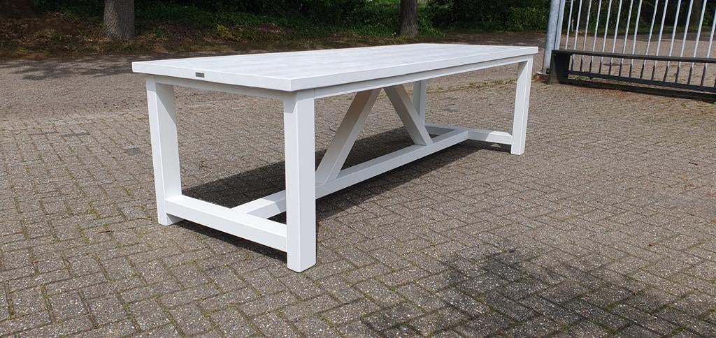 Eettafel 300cm wit, ook kleiner en groter!, Huis en Inrichting, Tafels | Eettafels, Vijf personen of meer, Grenenhout, Rechthoekig