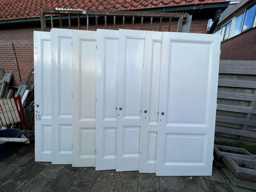2 vaks paneeldeuren 1900, Doe-het-zelf en Verbouw, 80 tot 100 cm, Hordeur, Minder dan 200 cm, Ophalen of Verzenden