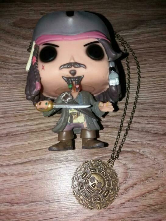 NIEUW Disney Pirates of the Caribbean, Ketting azteeks goud, Ophalen of Verzenden, Nieuw