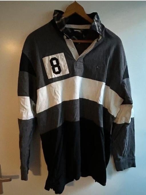 Zwart/grijze Tommy Hilfiger trui (XXL) ZGAN, Zwart, Tommy Hilfiger, Overige maten, Ophalen of Verzenden