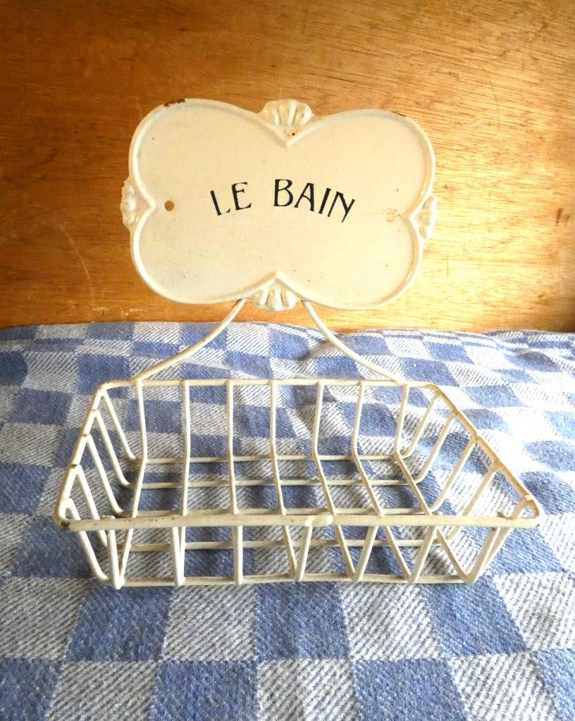 metalen zeephouder/ zeepbakje Le Bain, Ophalen of Verzenden, Gebruikt, Overige kleuren, Overige typen