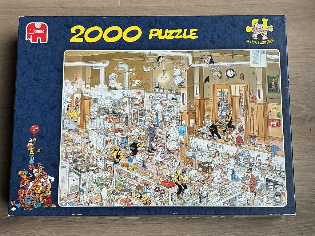 Jan van Haasteren legpuzzel 2000 stukjes DE KEUKEN, Hobby en Vrije tijd, Denksport en Puzzels, Ophalen, Meer dan 1500 stukjes