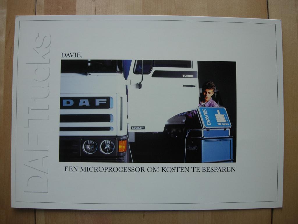 DAF DAVIE Brochure ca 1988 – NL – Diagnose computer, Ophalen of Verzenden, Zo goed als nieuw, Overige merken, DAF