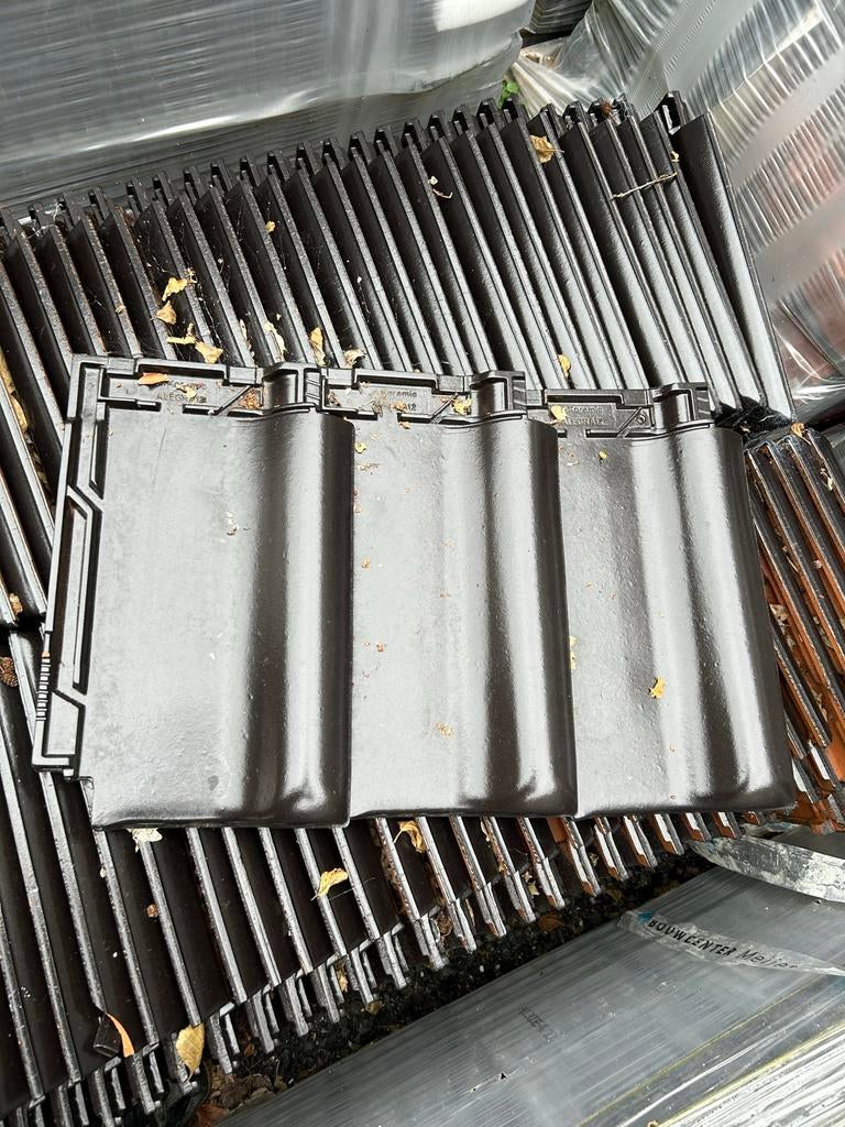 Alegra 12 Zwarte Dakpannen 2e keus - 67m2, Ophalen, Steen of Klei, Zwart, Nieuw