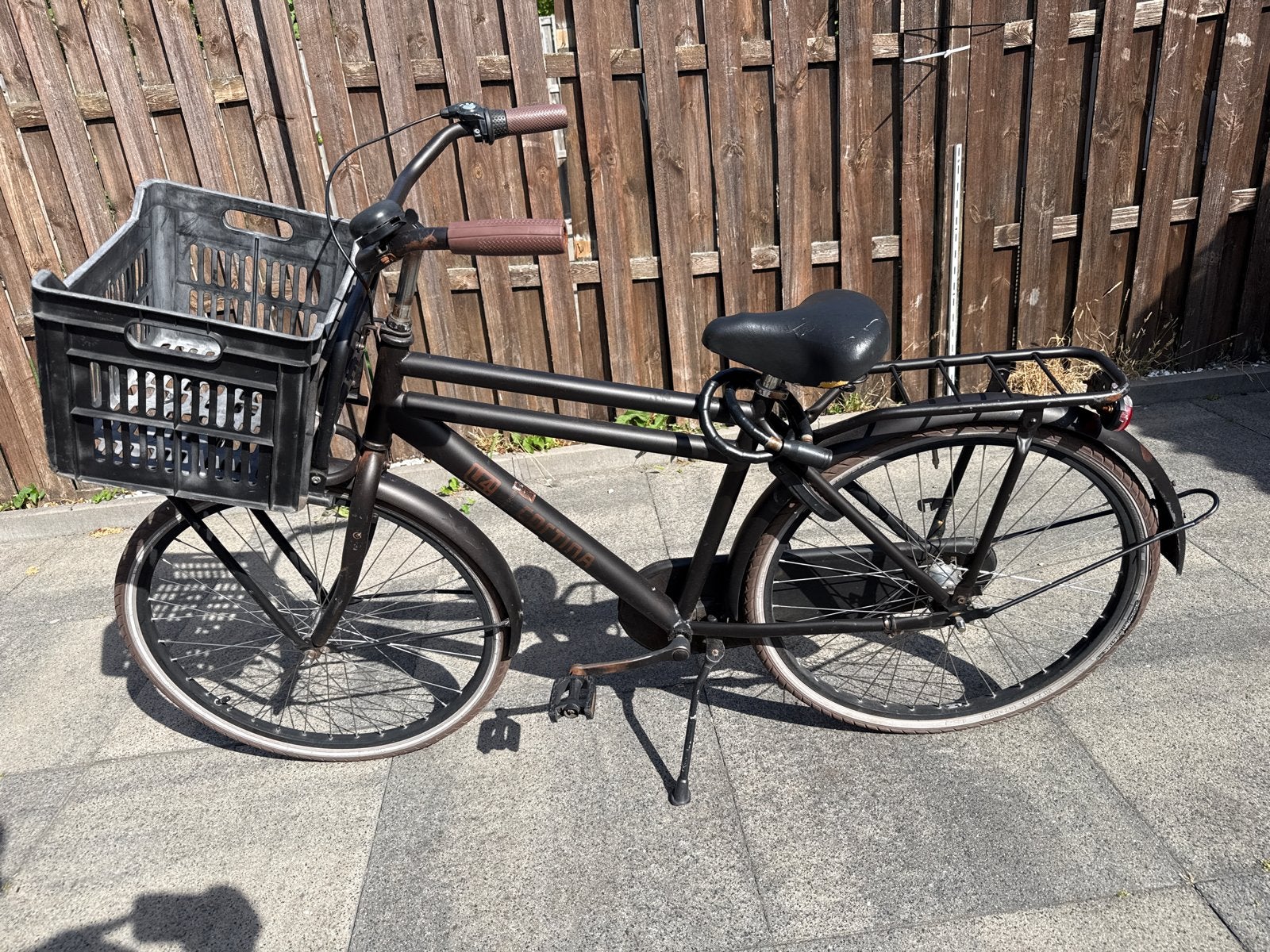 Cortina U4 Transportfiets 26 inch met krat, Terugtraprem, Gebruikt, Versnellingen, Minder dan 47 cm