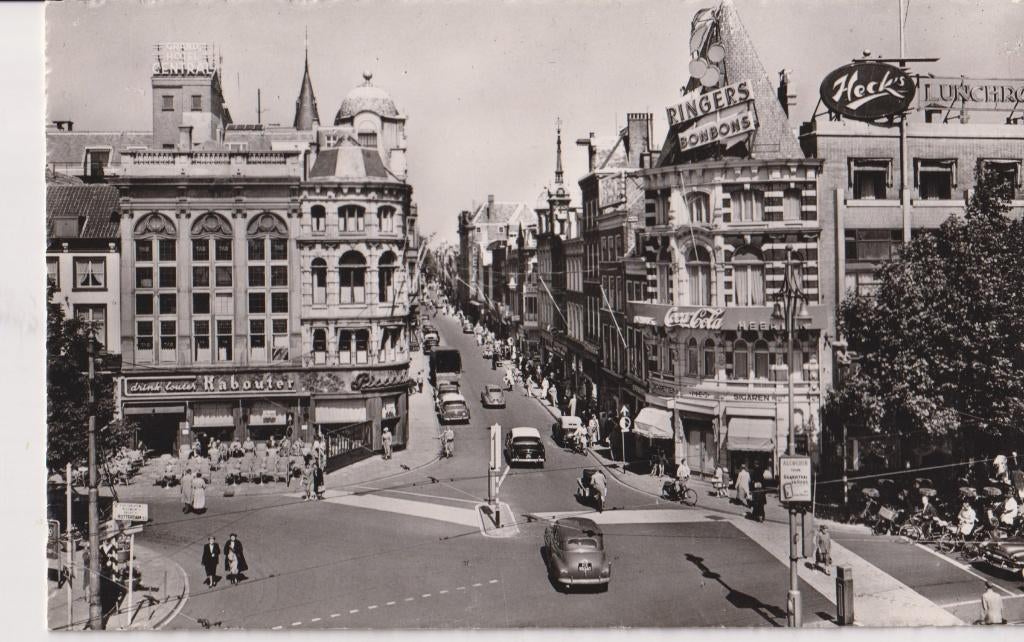 Den Haag , Lange Poten met auto's, Ophalen of Verzenden, 1940 tot 1960, Ongelopen, Zuid-Holland