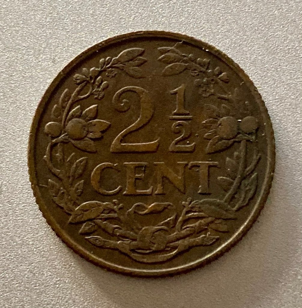 2 ½ cent Nederlandse Antillen / Munt van Curaçao 1948, Verzenden, Koningin Wilhelmina, Overige waardes, Losse munt