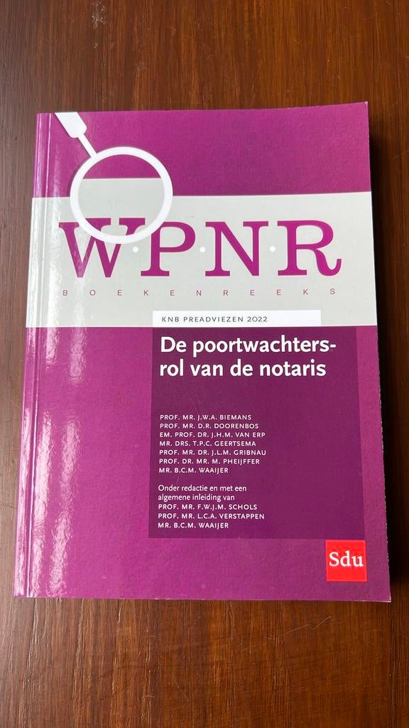 De poortwachtersrol van de notaris - D. Dorenbos (Nieuw), Ophalen of Verzenden, Gamma, Nieuw, WO