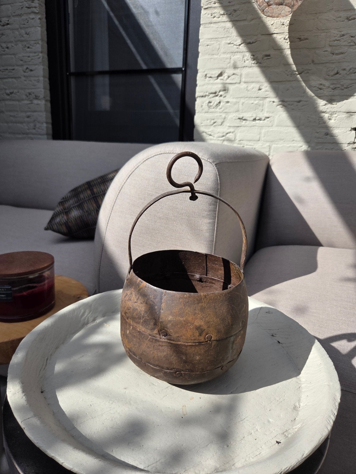 metalen pot, Ophalen