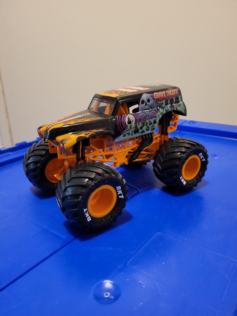 Grave Digger Monster Truck met flexibele wielen, Ophalen of Verzenden, Gebruikt
