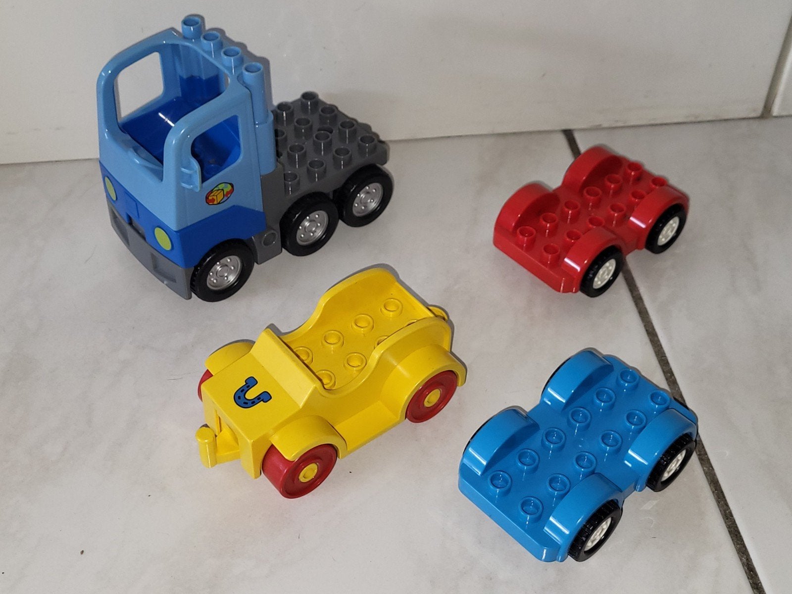Duplo set met 4 voertuigen, Gebruikt, Ophalen of Verzenden, Duplo, Duplo