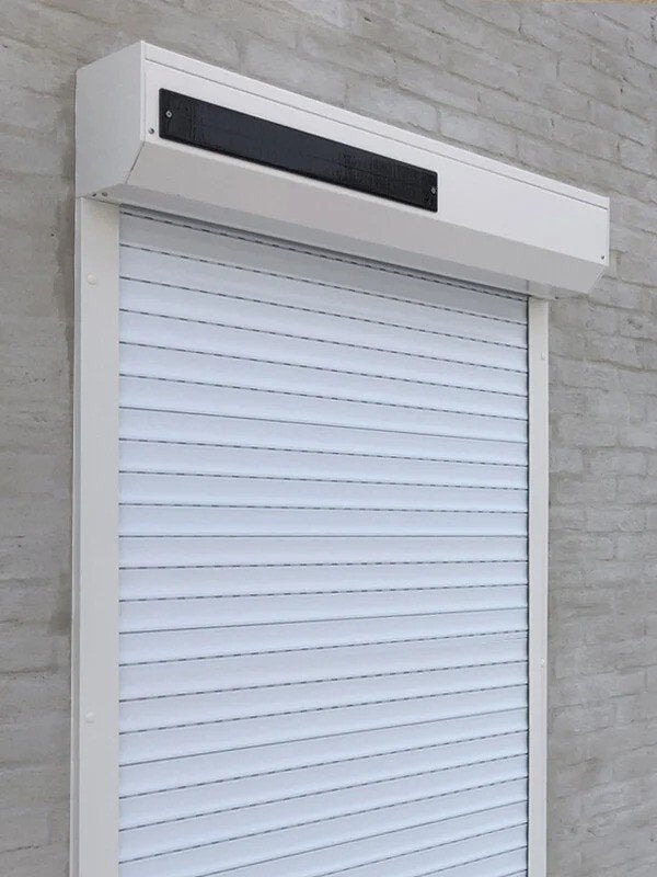 2x Alutech somfy solar rolluik wit, Doe-het-zelf en Verbouw, Rolluiken, Ophalen, Minder dan 100 cm, Wit, Nieuw
