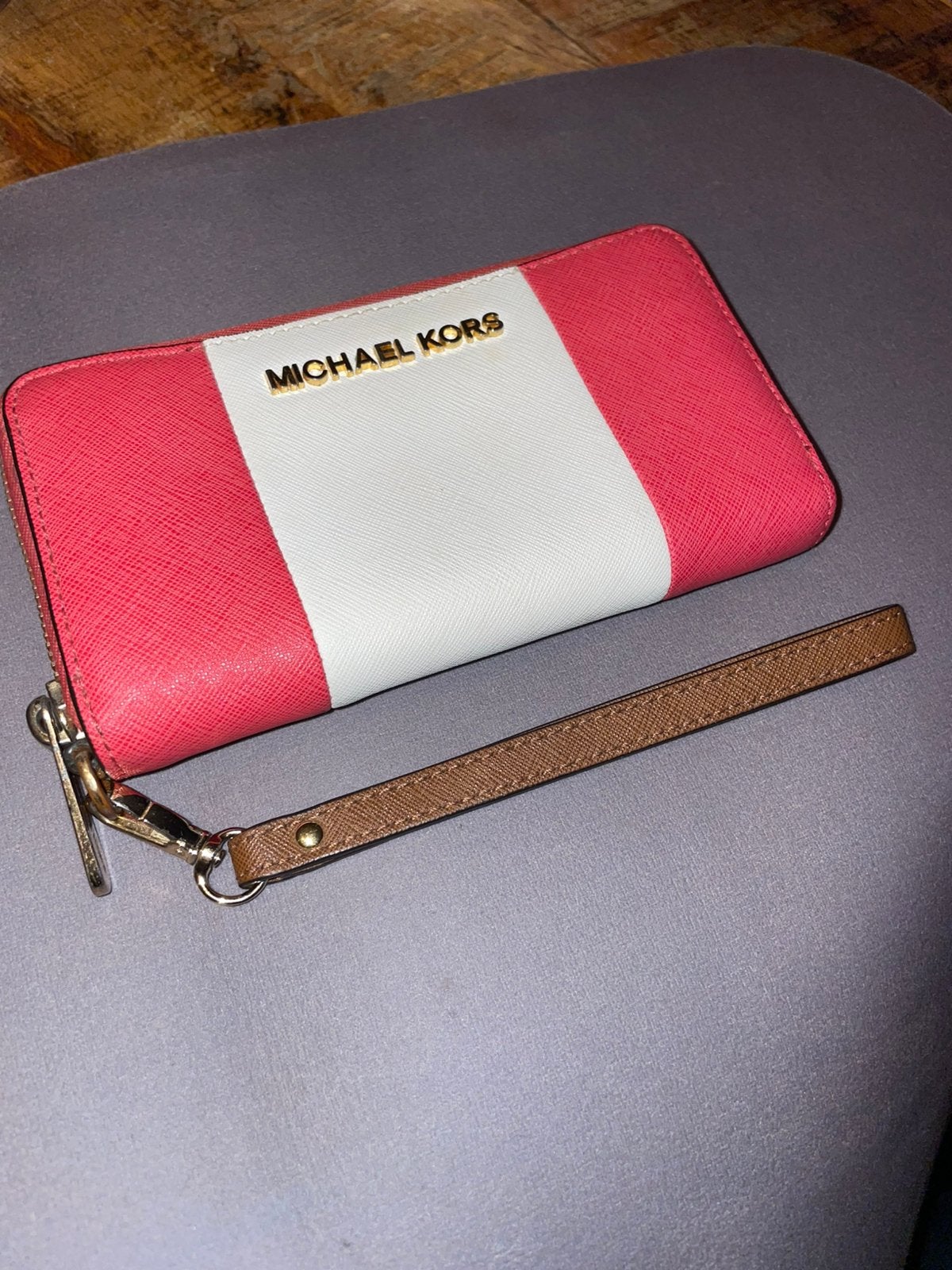 Michael Kors Portemonnee roze wit dames, Sieraden, Tassen en Uiterlijk, Portemonnees, Ophalen of Verzenden, Zo goed als nieuw