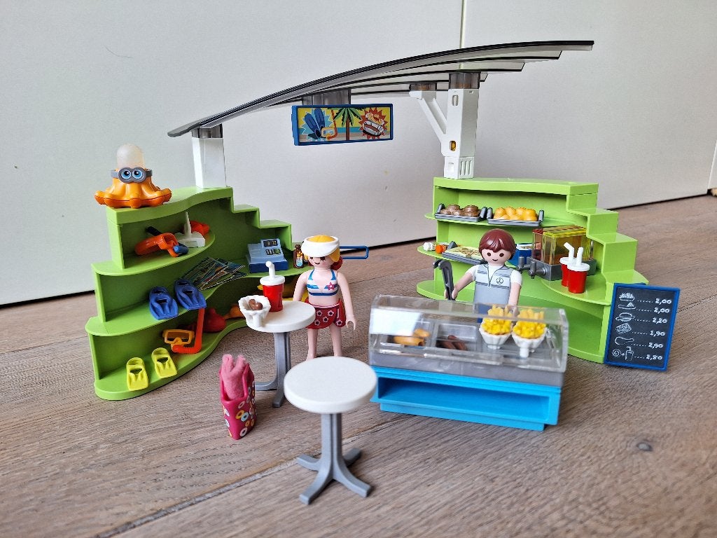 Playmobil 6672 Winkel met snackbar, Ophalen of Verzenden, Zo goed als nieuw, Complete set