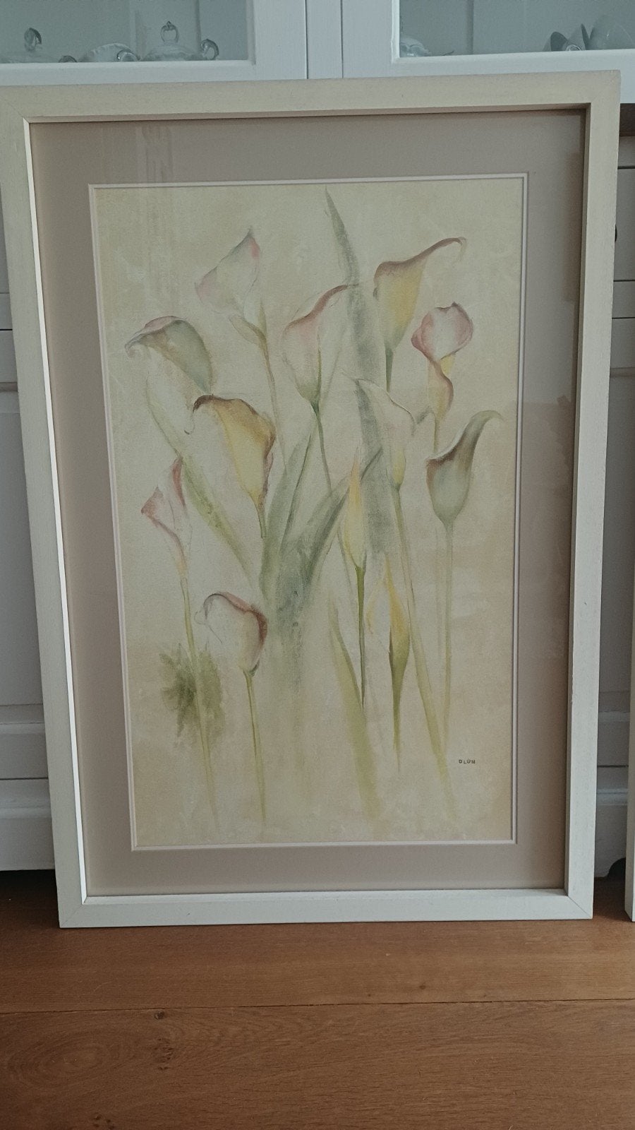 Set van 2 ingelijste bloemenschilderijen (aquarel).Blum, Antiek en Kunst, Kunst | Schilderijen | Klassiek, Ophalen