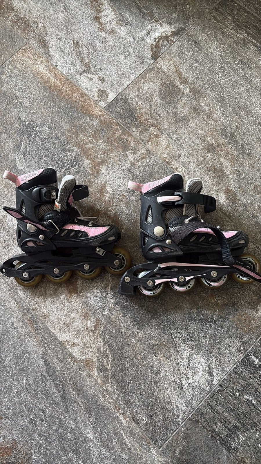 Roze/Zwarte verstelbare inline skates voor kinderen, Sport en Fitness, Schaatsen, Ophalen, Gebruikt, Overige typen, Overige merken