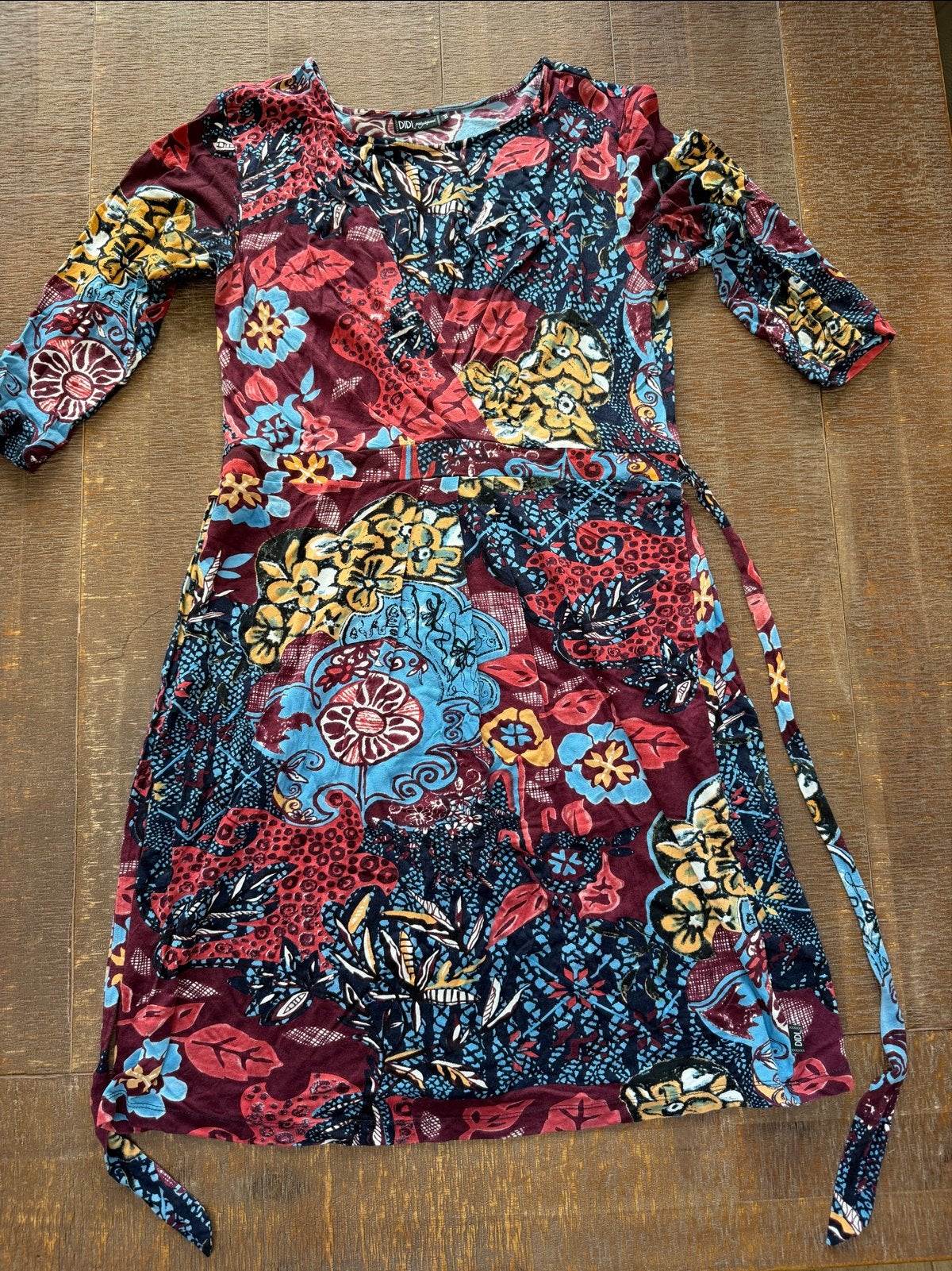 Didi jurk met Bloemenprint - Maat XXL, Maat 46/48 (XL) of groter, Gedragen, Boven de knie, Meerkleurig
