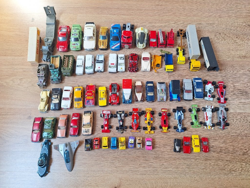 71 Diecast Auto’s jaren 80 Majorette, Matchbox, Hot Wheels, Ophalen of Verzenden, Gebruikt, Auto, Overige merken