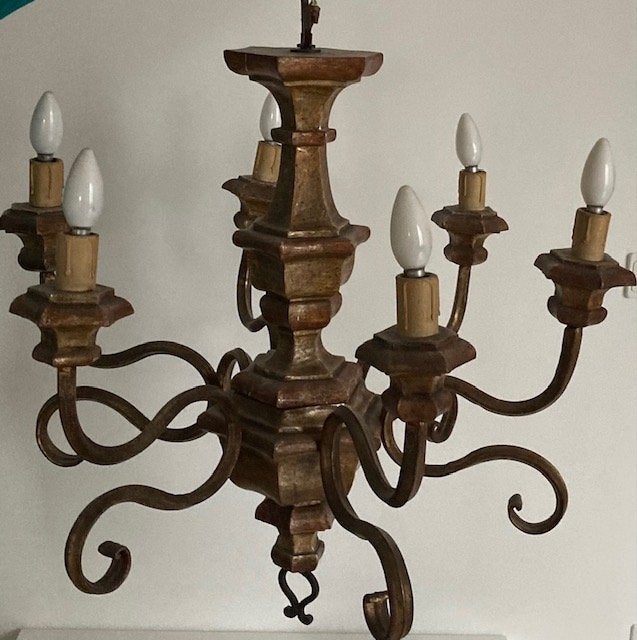 Kroonluchter, Huis en Inrichting, Lampen | Kroonluchters, Ophalen, Gebruikt, Metaal