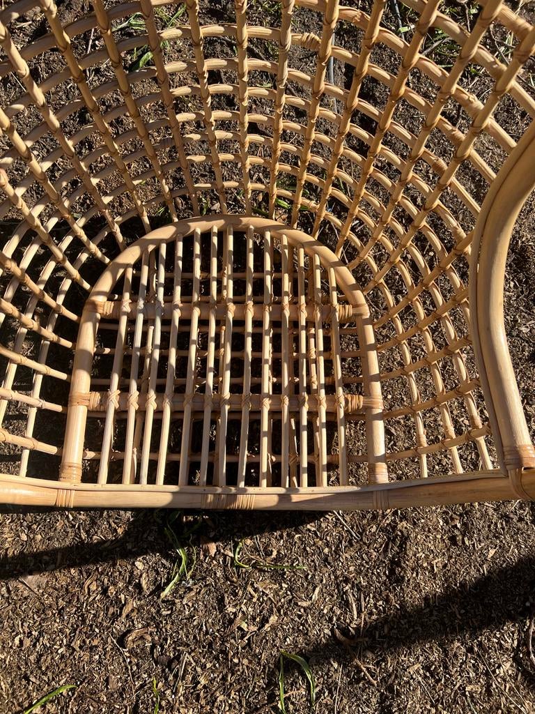 Mooie rotan hangstoel voor binnen en buiten, Ophalen of Verzenden, Zo goed als nieuw, Bruin, Eén