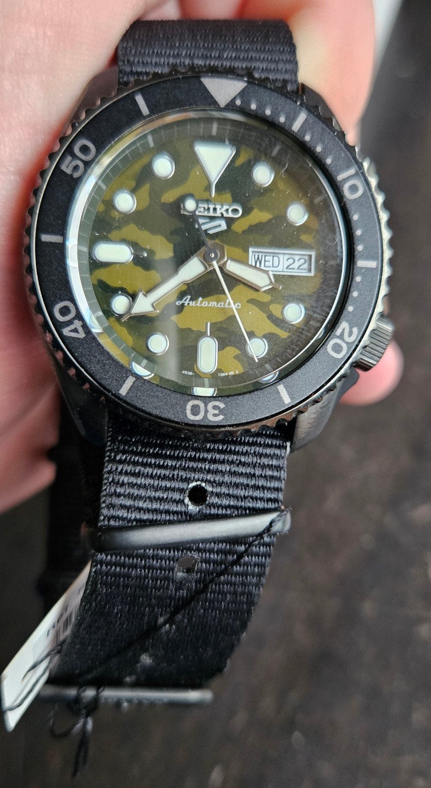 Seiko 5 Sports SRPG33K1 Militair Groen Horloge, Seiko, Polshorloge, Overige materialen, Nieuw