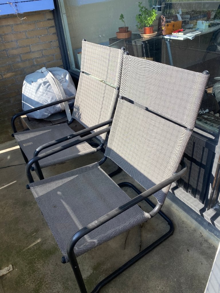 Husarö tuinstoel (IKEA) - 2 stuks, Tuin en Terras, Tuinstoelen, Ophalen of Verzenden, Gebruikt, Metaal