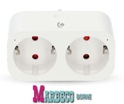 SmartLife Wi-Fi Smart Duo Plug Stopcontact, Powermeter 16A