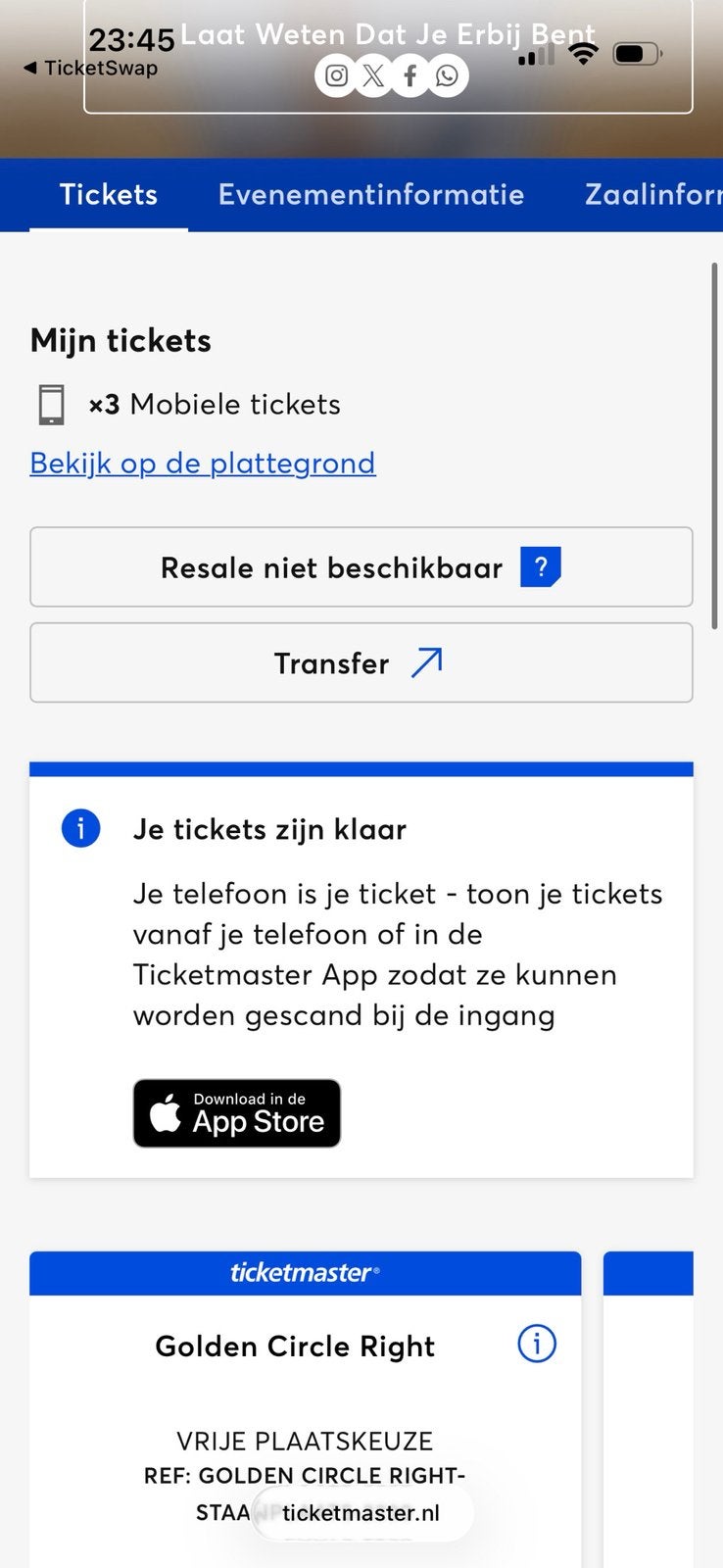 Bad bunny Golden Circle right side 24 juni, Eén persoon, Overige soorten