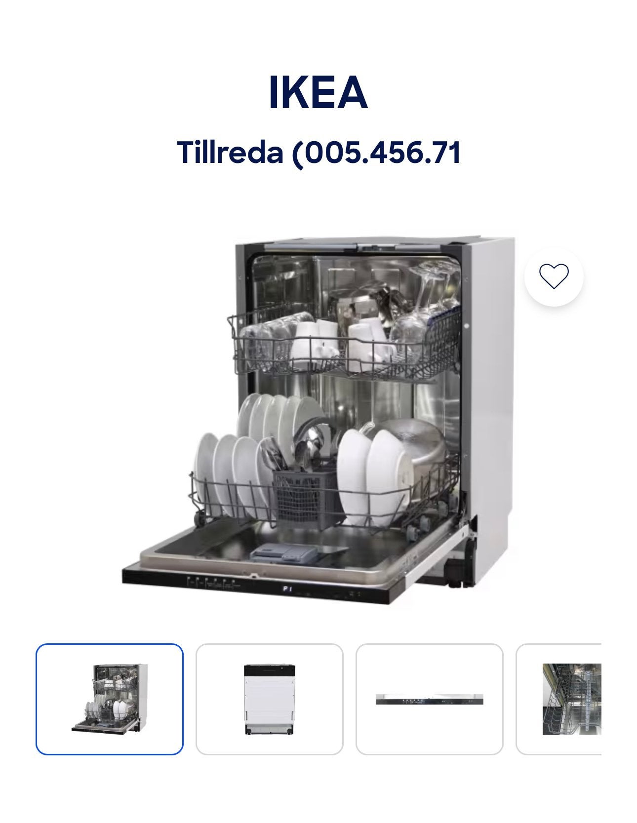 Ikea Tillreda inbouwvaatwasser, Ophalen, Gebruikt, Inbouw, 85 tot 90 cm
