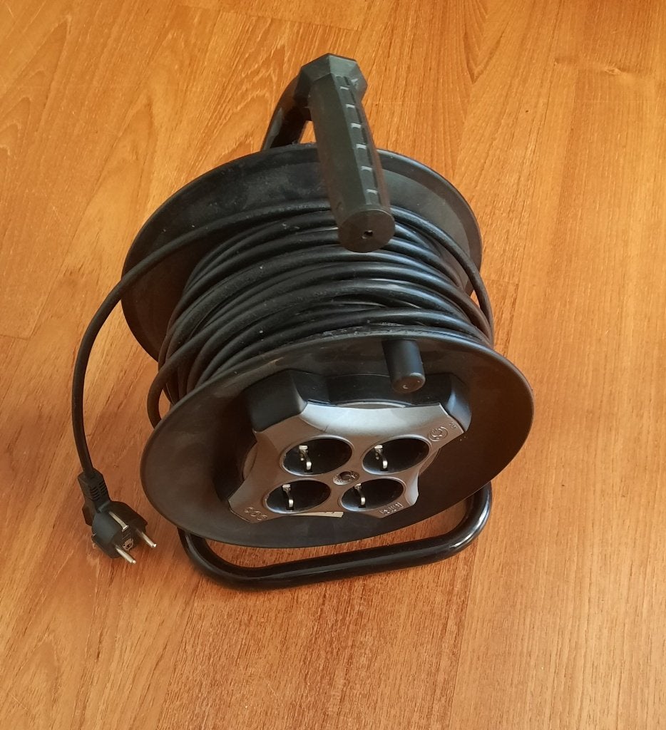 Kabelhaspel 25 mtr, Ophalen, Zo goed als nieuw, Kabelhaspel