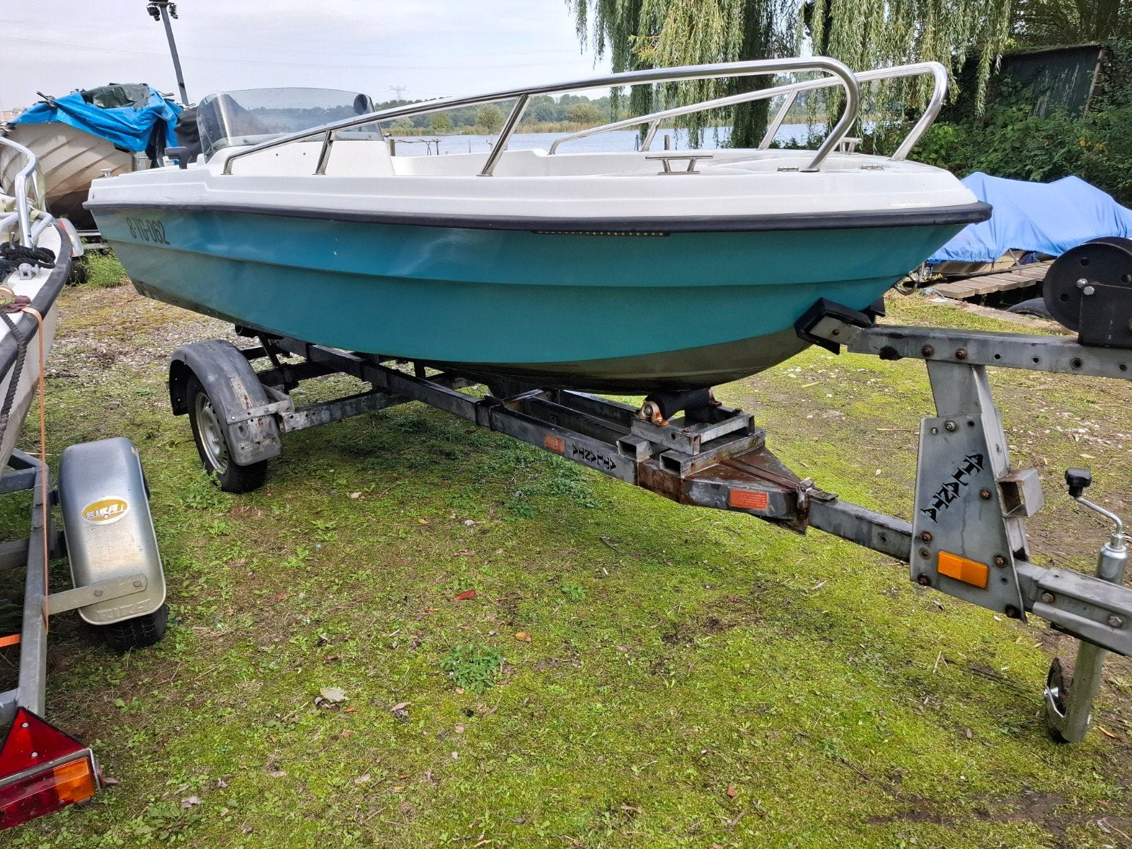 4.10 console boot met Suzuki 30PK motor en trailer, Watersport en Boten, Ophalen, Motor en Techniek, Motorboot
