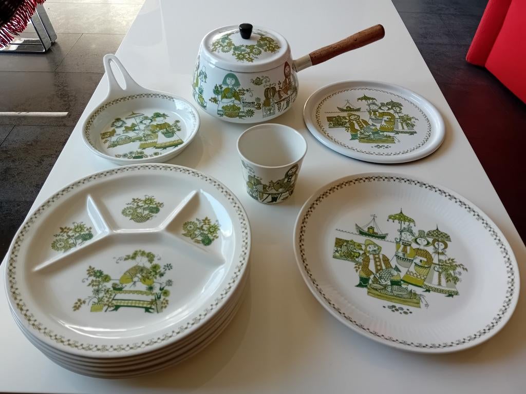Figgjo Flint Norway Market servies Turi Design puntgaaf., Huis en Inrichting, Keuken | Servies, Ophalen of Verzenden, Zo goed als nieuw