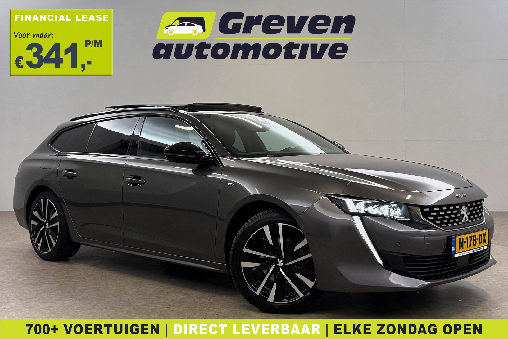 Peugeot 508 1.2 PureTech GT | Pano | Camera | Virtual | Sfee, Auto's, 745 kg, Gebruikt, Euro 6, 1199 cc