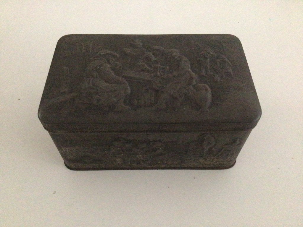 Oud blik met speldjes, Verzamelen, Speldjes, Pins en Buttons, Ophalen of Verzenden, Gebruikt, Overige onderwerpen, Speldje of Pin