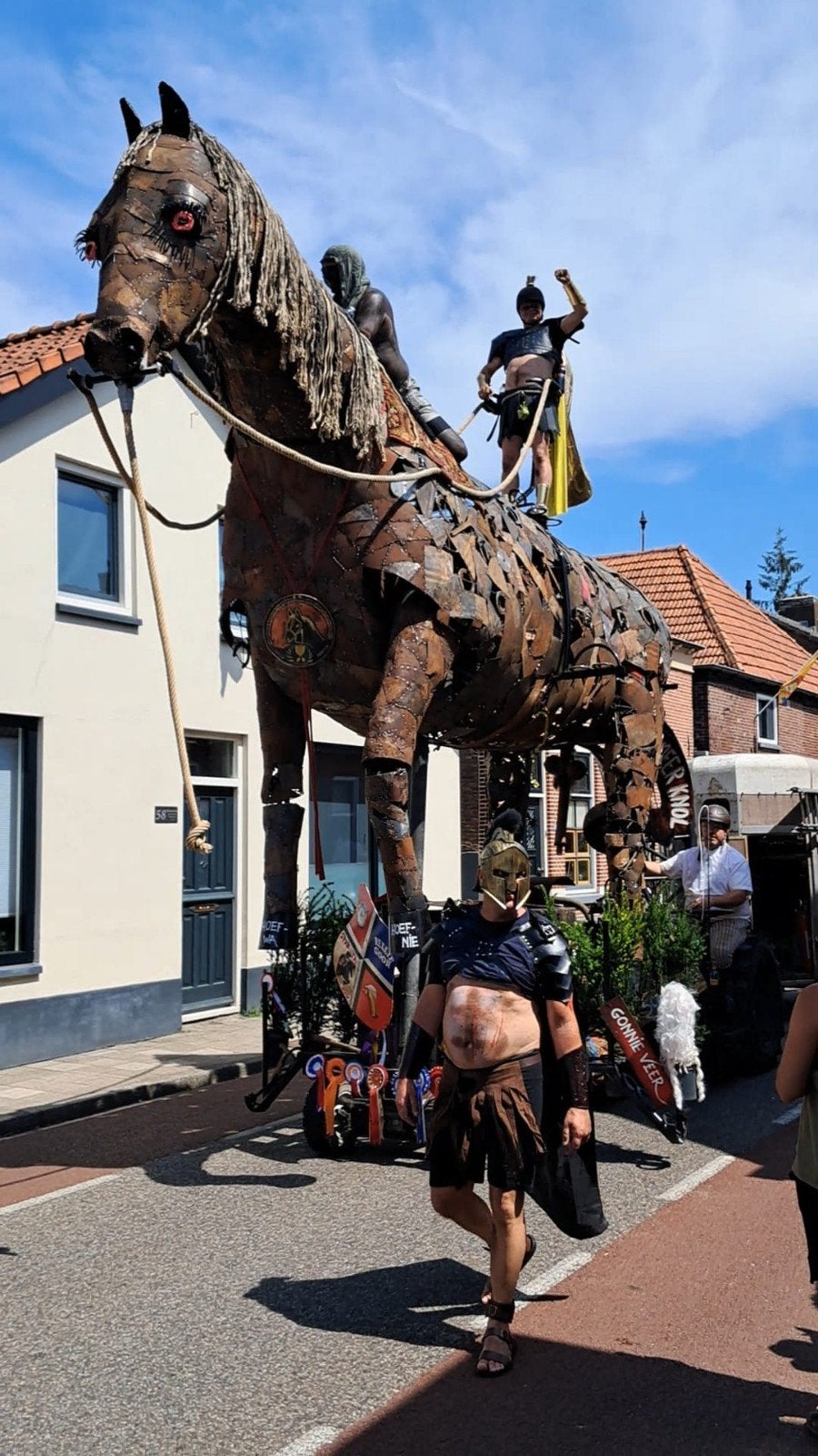 Groot Trojaans Paard - Unieke Decoratie/Praalwagen, Ophalen, Gebruikt