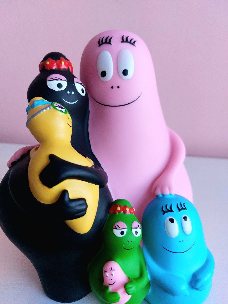 Barbapapa Familie Spaarpot - Plastoy 2005 AT & Kodansha, Ophalen of Verzenden, Zo goed als nieuw, Steen, Aardewerk of Keramiek