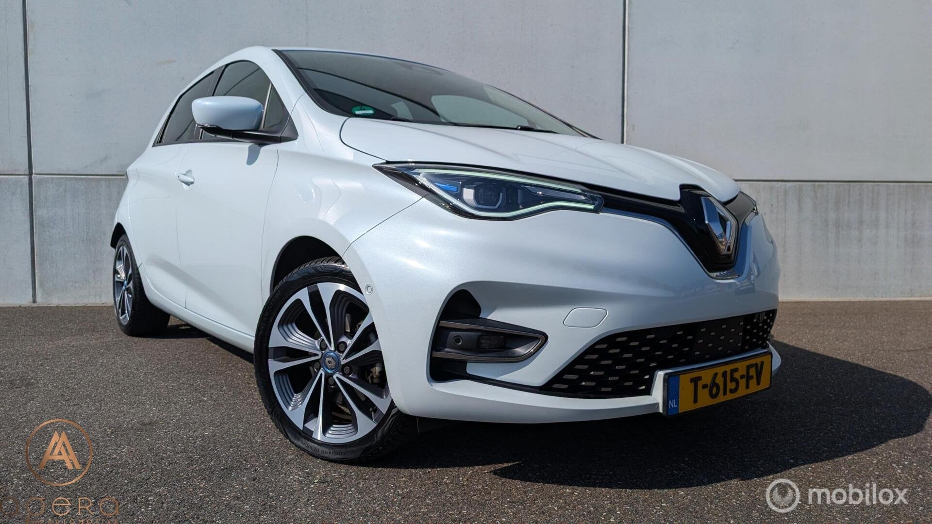 Renault Zoe R135 Intens 52 kWh, Leder, Full Option, 92% SoH, 136 pk, Gebruikt, Met garantie (alle), Wit