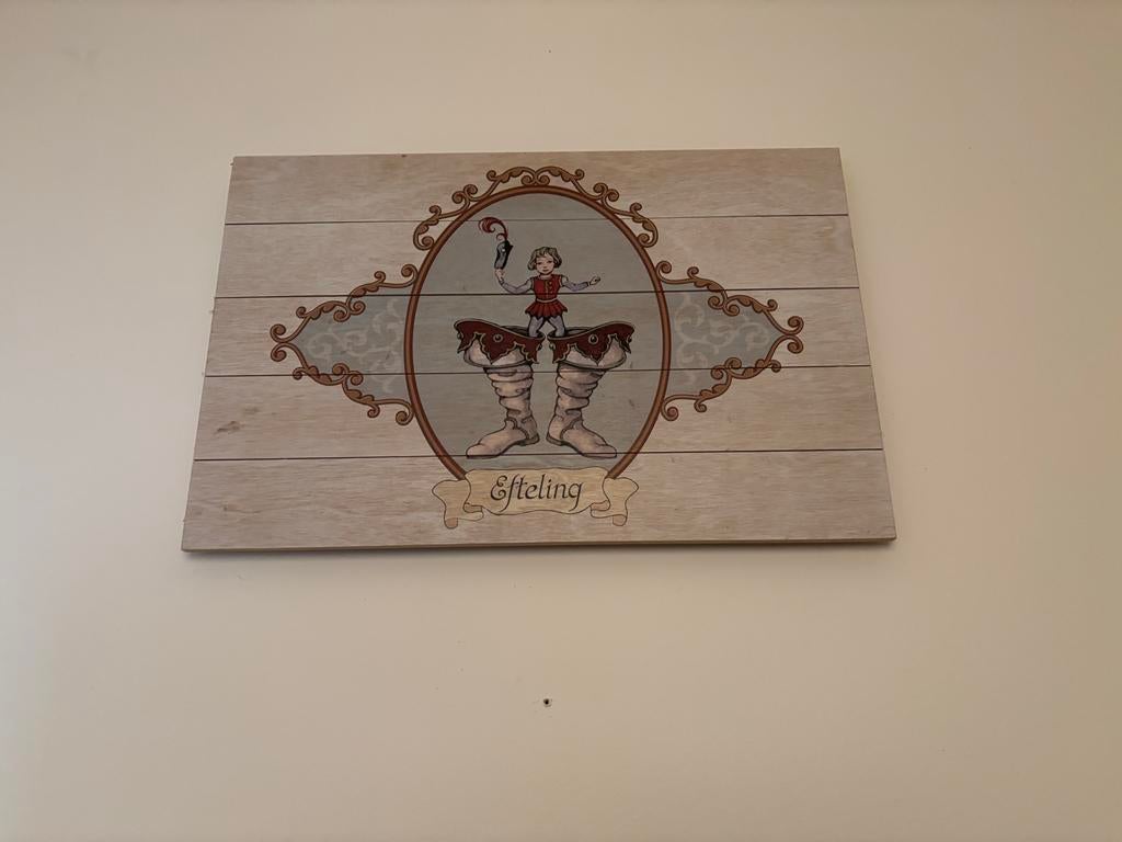 Efteling houten wanddecoratie De Gelaarsde Kat, Verzamelen, Ophalen, Gebruikt, Overige typen