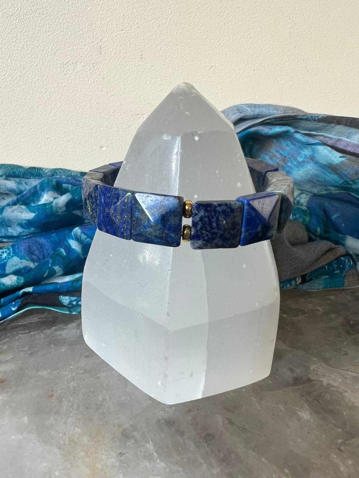 Lapis lazuli parel zoetwater beschermt aura intuïtie magie, Met bedels of kralen, Blauw, Magnolia11, Nieuw