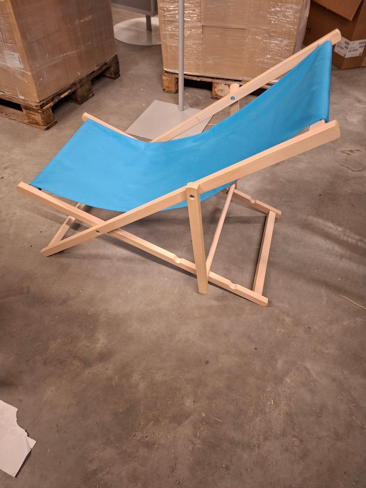 t.k. retro strandstoel we hebben er 4, Ophalen, Zo goed als nieuw, Hout, Verstelbaar