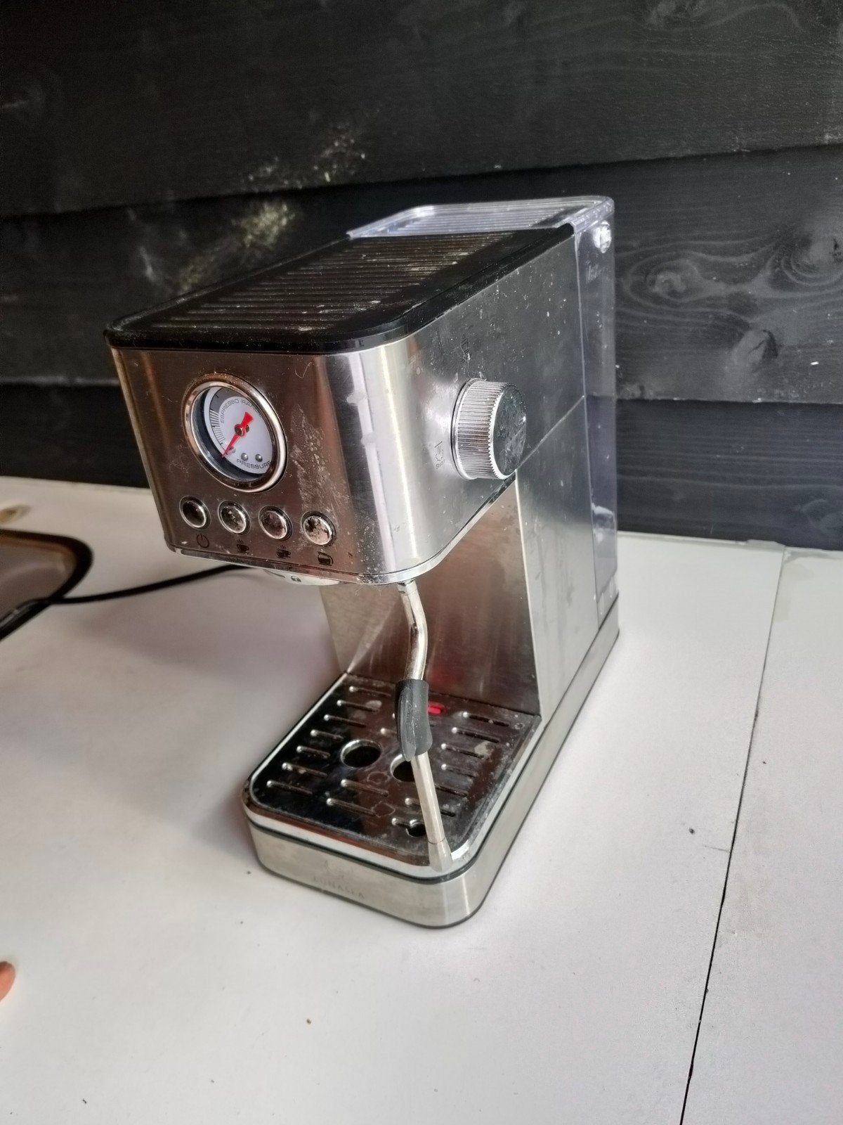 Espresso lunasea met stoompijpje, Gebruikt, Espresso apparaat, Gemalen koffie, Ophalen of Verzenden
