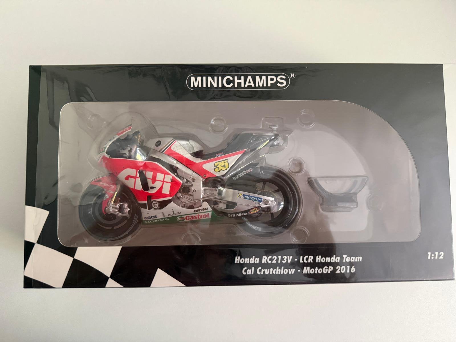Minichamps Motogp 2016 Honda RC213V LCR Crutchlow 1/12, Ophalen of Verzenden, Zo goed als nieuw, Motor