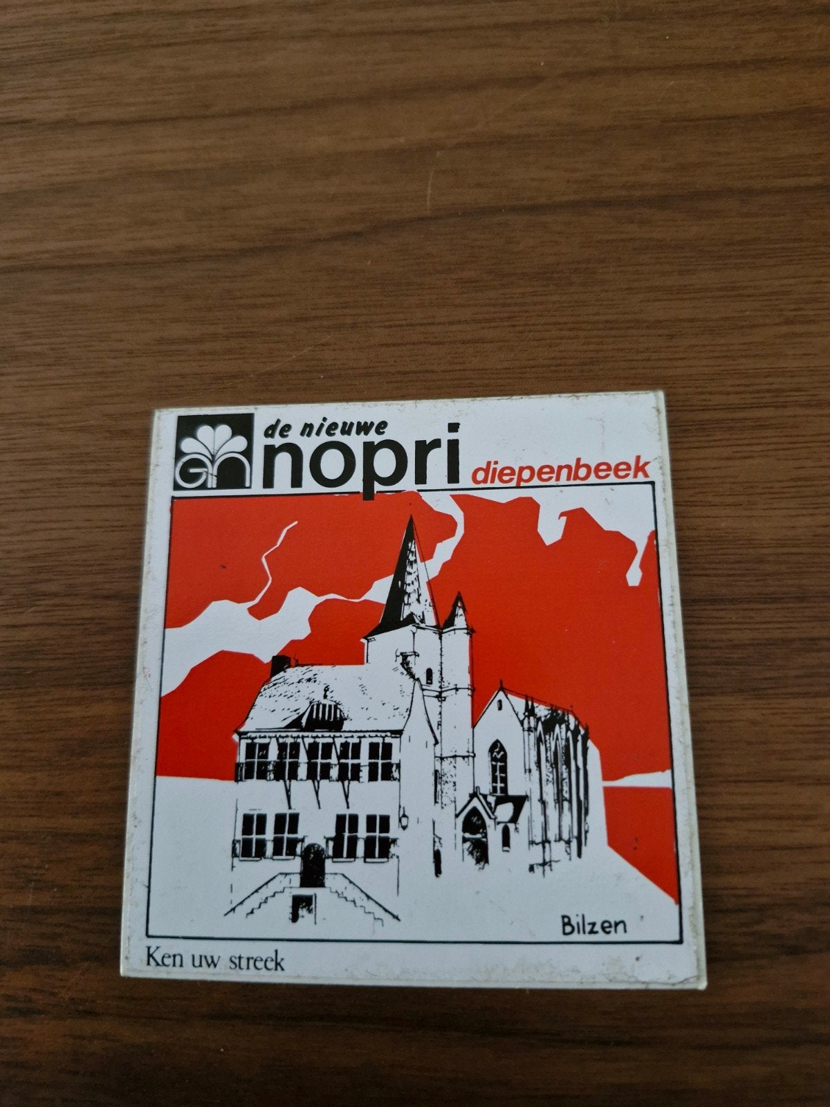 9581 Sticker "de nieuwe nopri diepenbeek Bilzen Ken uw st, Ophalen of Verzenden, Gebruikt, Overige typen