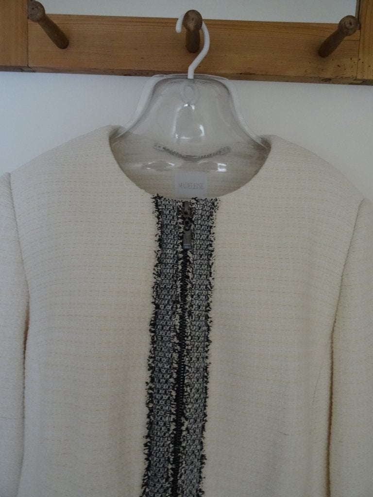 Pauw - Madeleine jasje mt 46 - 55 % katoen, Kleding | Dames, Verzenden, Wit, Zo goed als nieuw, Jasje of Colbert
