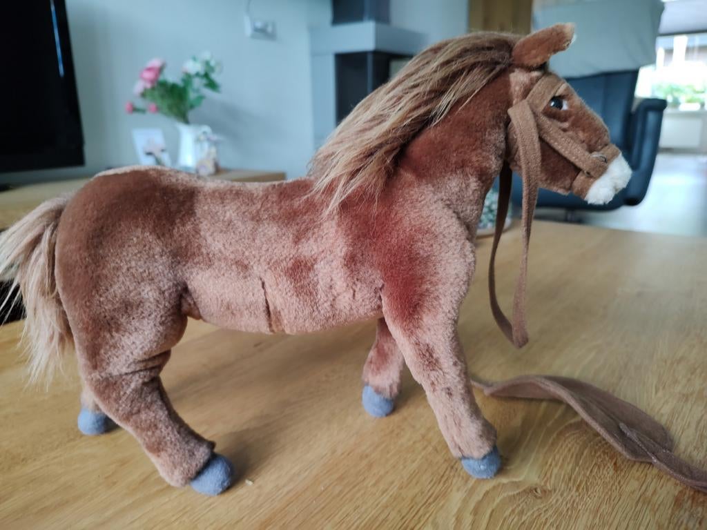 Hansa creation paardenknuffel, Kinderen en Baby's, Speelgoed | Knuffels en Pluche, Ophalen, Paard, Zo goed als nieuw, Middelgroot (20 tot 80 cm)