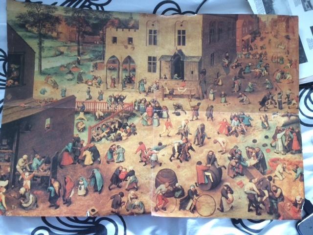 poster oud hollandse spelen, Verzamelen, Posters, Gebruikt, A1 t/m A3, Ophalen of Verzenden