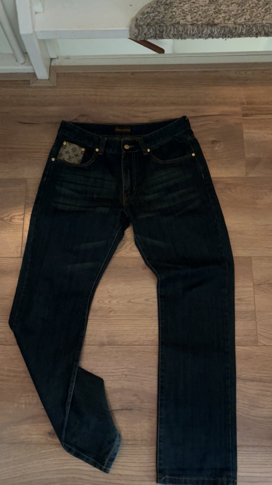 Louie vuitton jeans, Kleding | Dames, Spijkerbroeken en Jeans, Verzenden, Zo goed als nieuw, Blauw, W27 (confectie 34) of kleiner