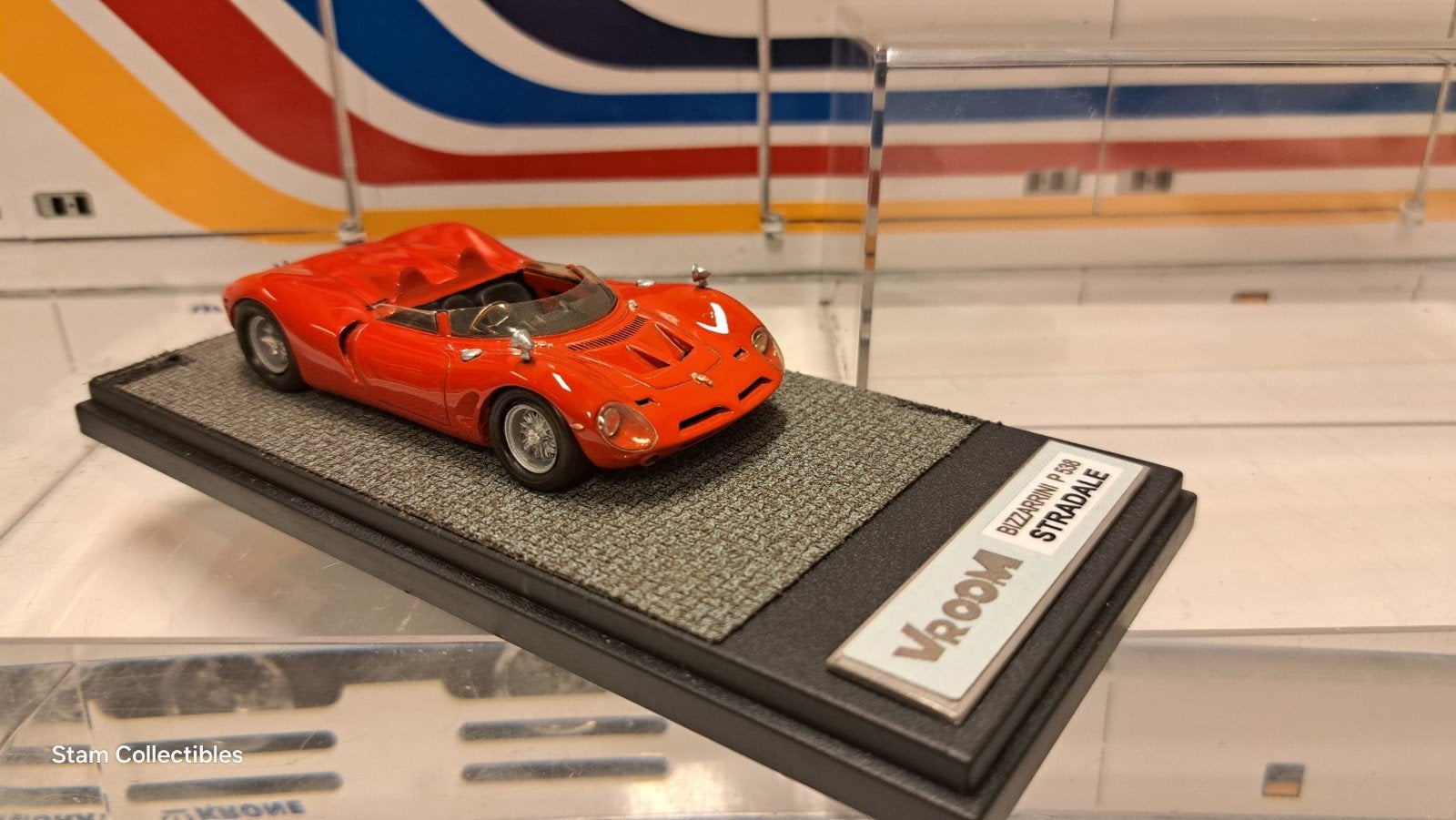 Vroom Bizzarrini P.538 Stradale Red - 1970, Overige merken, Auto, Ophalen of Verzenden, Zo goed als nieuw